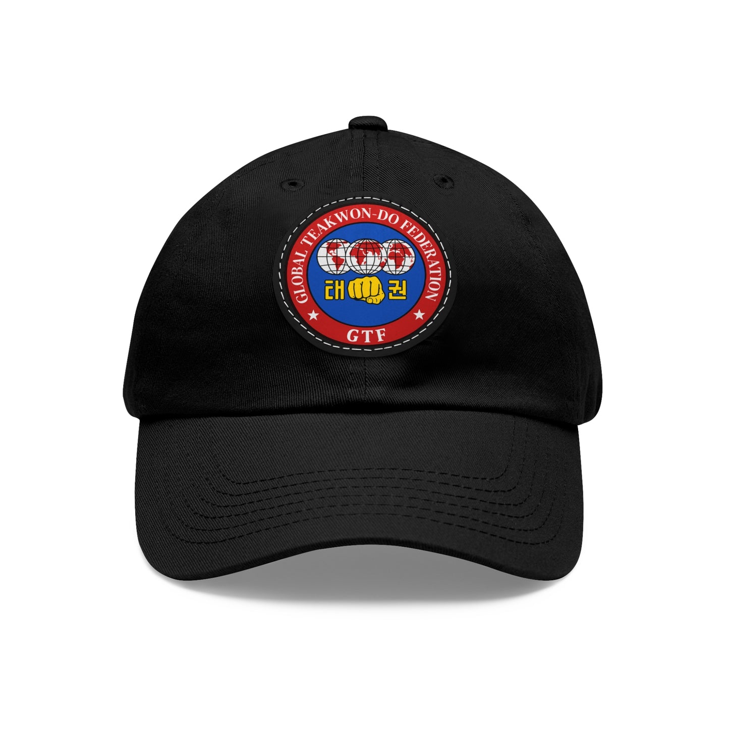 Global Taekwon-Do Federation Emblem Dad Hat โ Leather Patch Edition