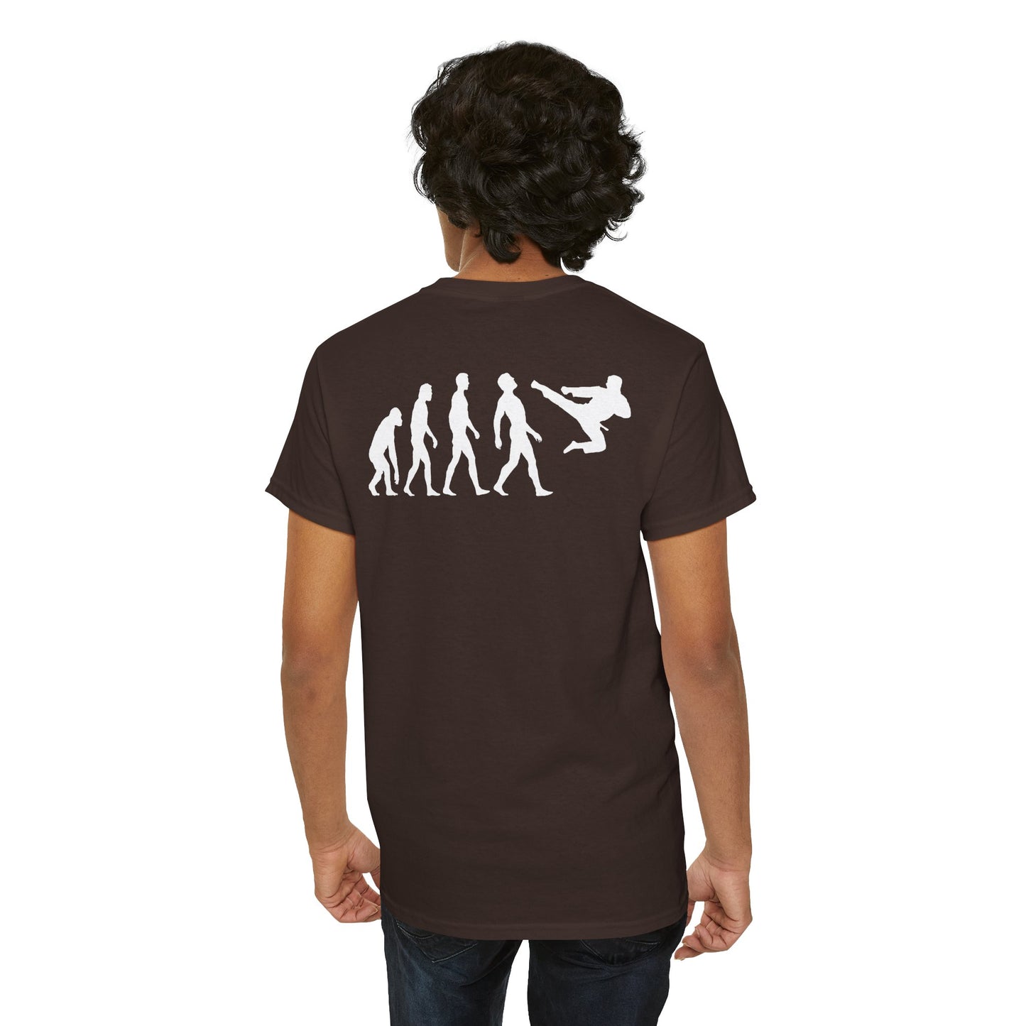 Evolution of Martial Arts Unisex Heavy Cotton Tee (Back Print)