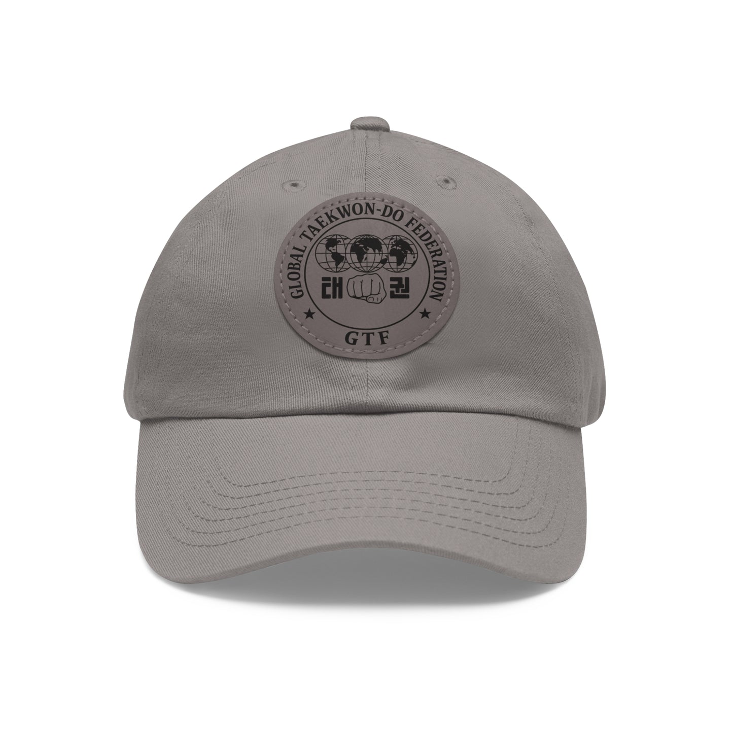 Global Taekwon-Do Federation Dad Hat – Monochrome Leather Patch