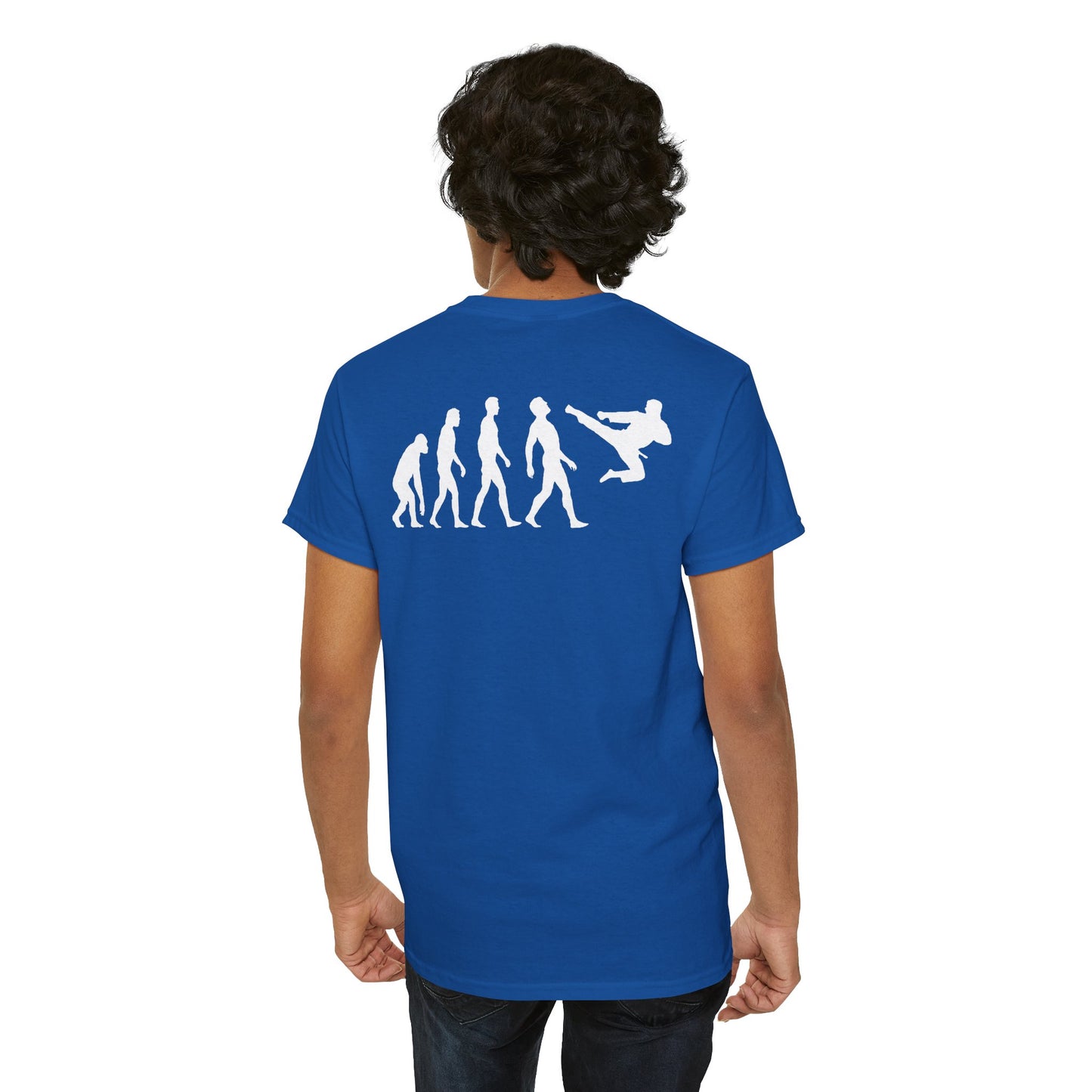 Evolution of Martial Arts Unisex Heavy Cotton Tee (Back Print)