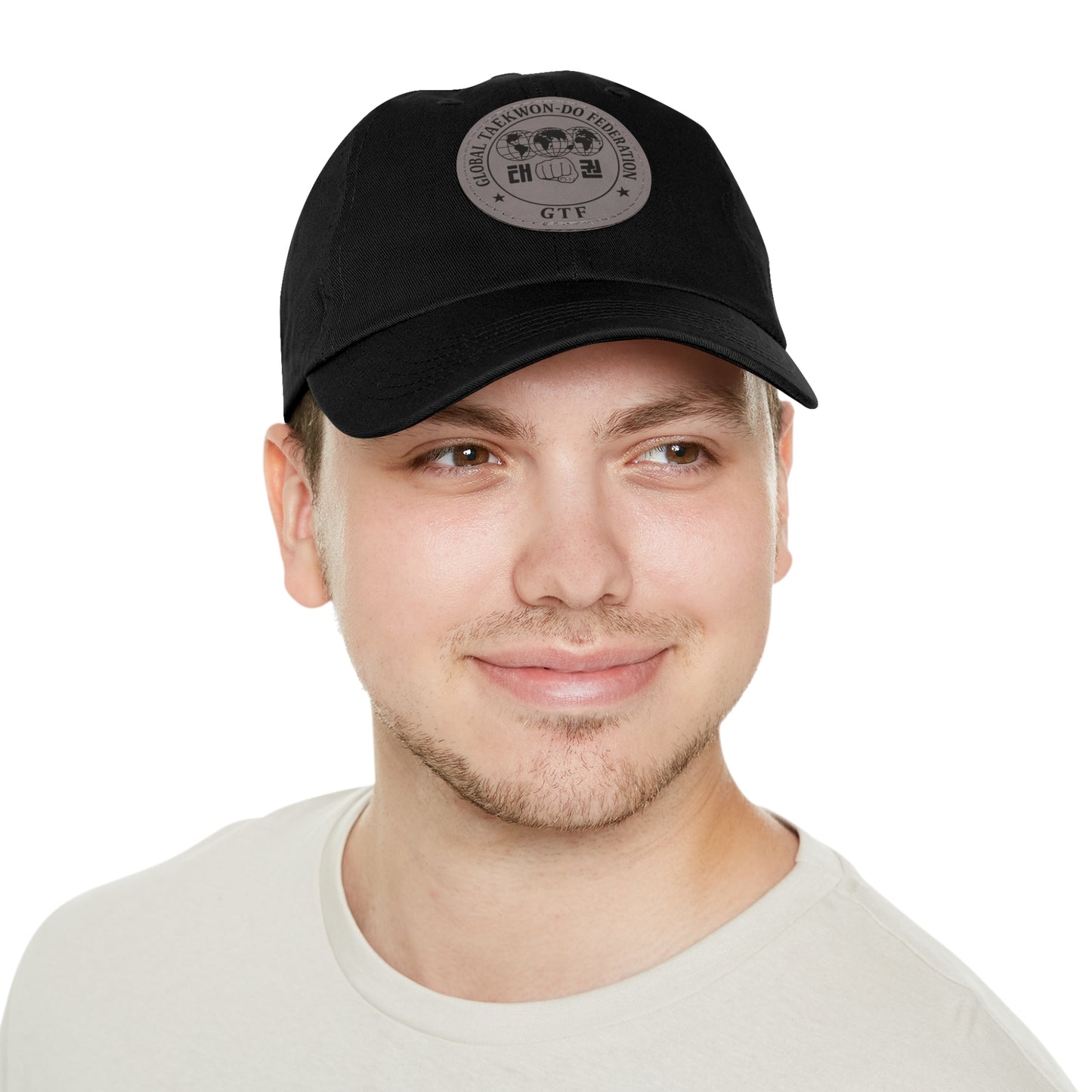 Global Taekwon-Do Federation Dad Hat – Monochrome Leather Patch