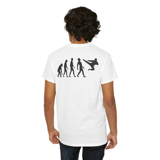 Evolution of Martial Arts Unisex Heavy Cotton Tee (Back Print)