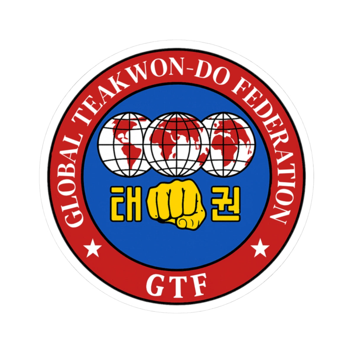 Global Taekwon-Do Federation Emblem Sticker – Kiss-Cut Design