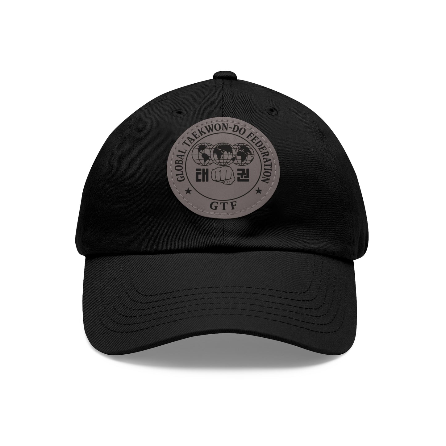 Global Taekwon-Do Federation Dad Hat – Monochrome Leather Patch