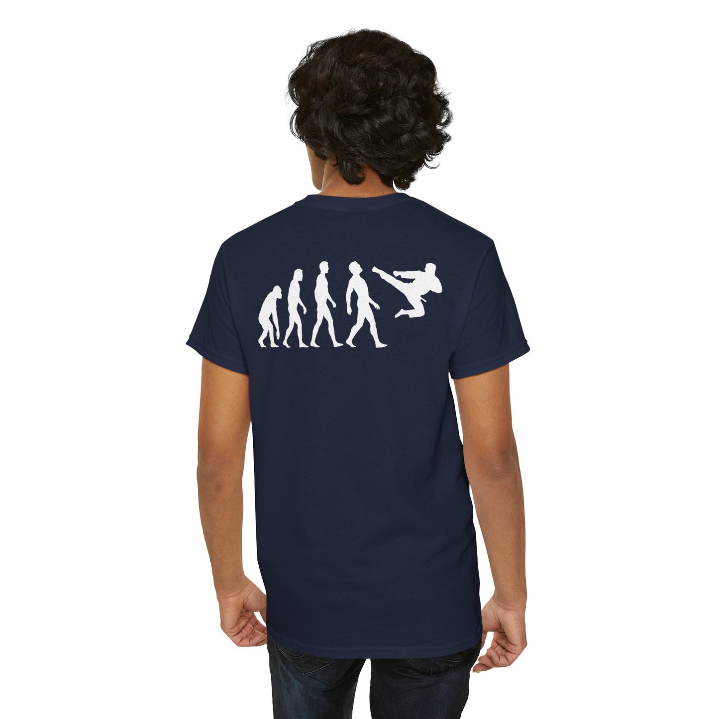 Evolution of Martial Arts Unisex Heavy Cotton Tee (Back Print)