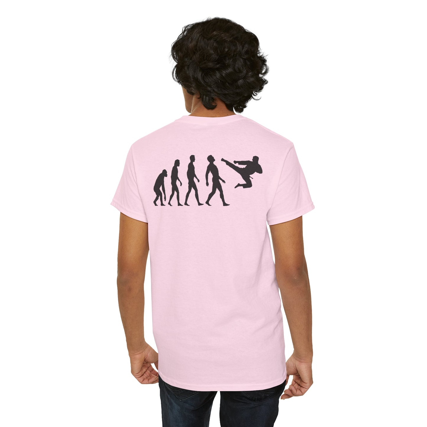 Evolution of Martial Arts Unisex Heavy Cotton Tee (Back Print)