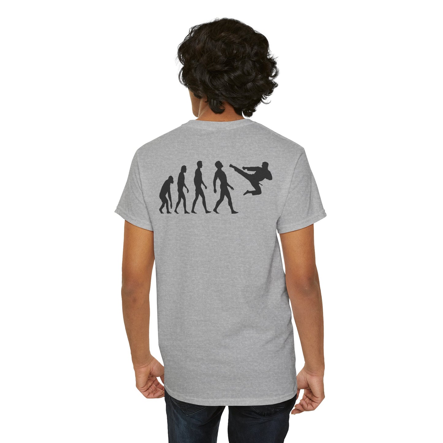 Evolution of Martial Arts Unisex Heavy Cotton Tee (Back Print)
