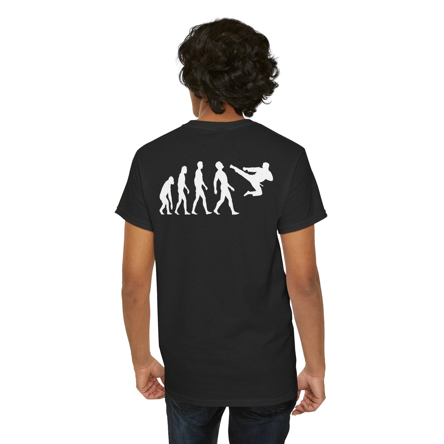 Evolution of Martial Arts Unisex Heavy Cotton Tee (Back Print)