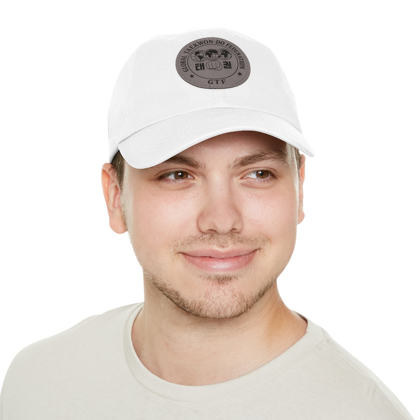 Global Taekwon-Do Federation Dad Hat – Monochrome Leather Patch