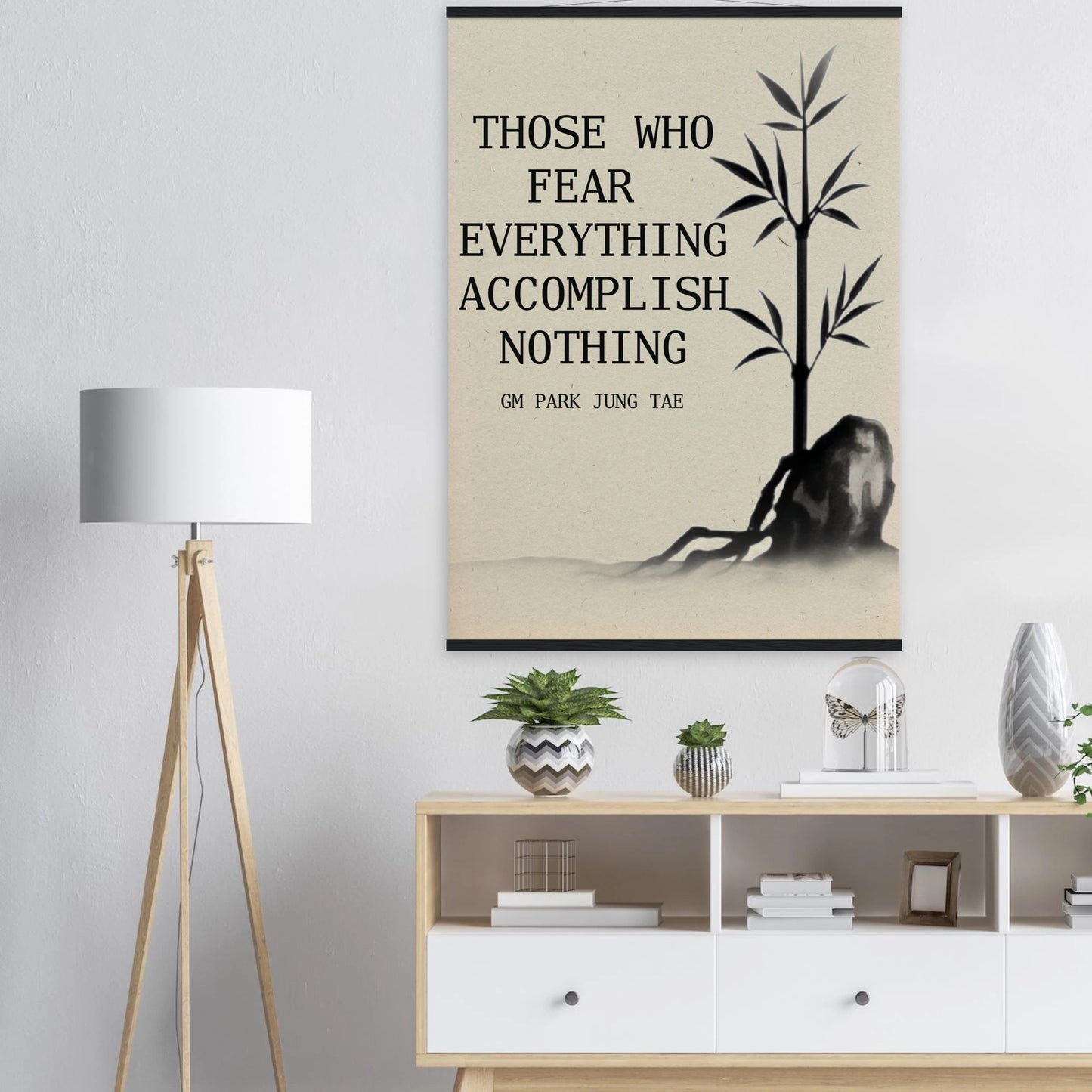 GM Park Hanging Poster — "Those Who Fear Everything Accomplish Nothing"