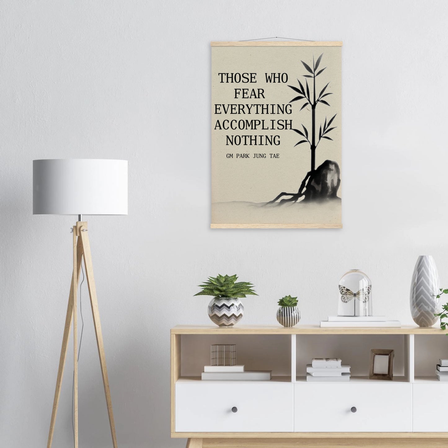 GM Park Hanging Poster — "Those Who Fear Everything Accomplish Nothing"