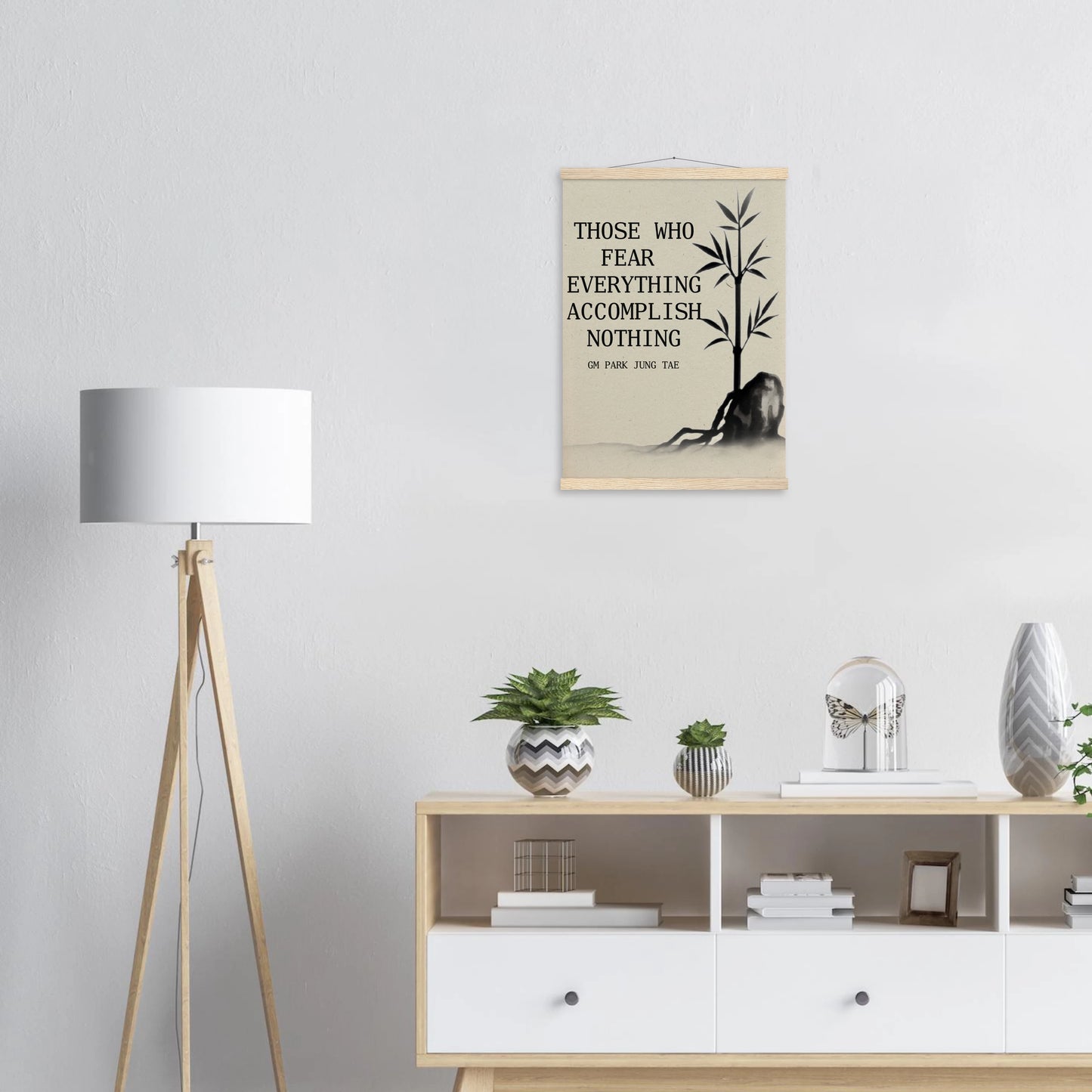 GM Park Hanging Poster — "Those Who Fear Everything Accomplish Nothing"