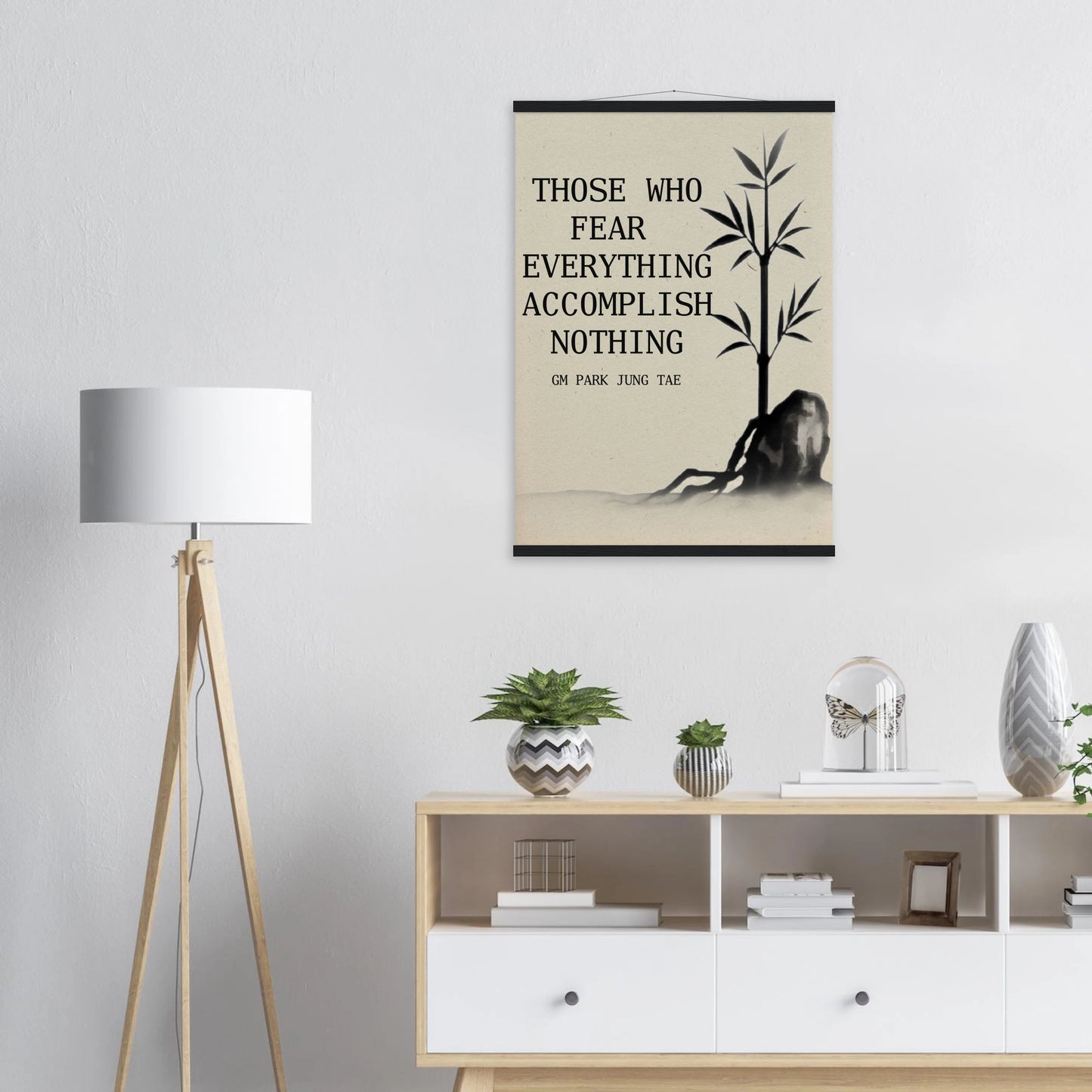 GM Park Hanging Poster — "Those Who Fear Everything Accomplish Nothing"